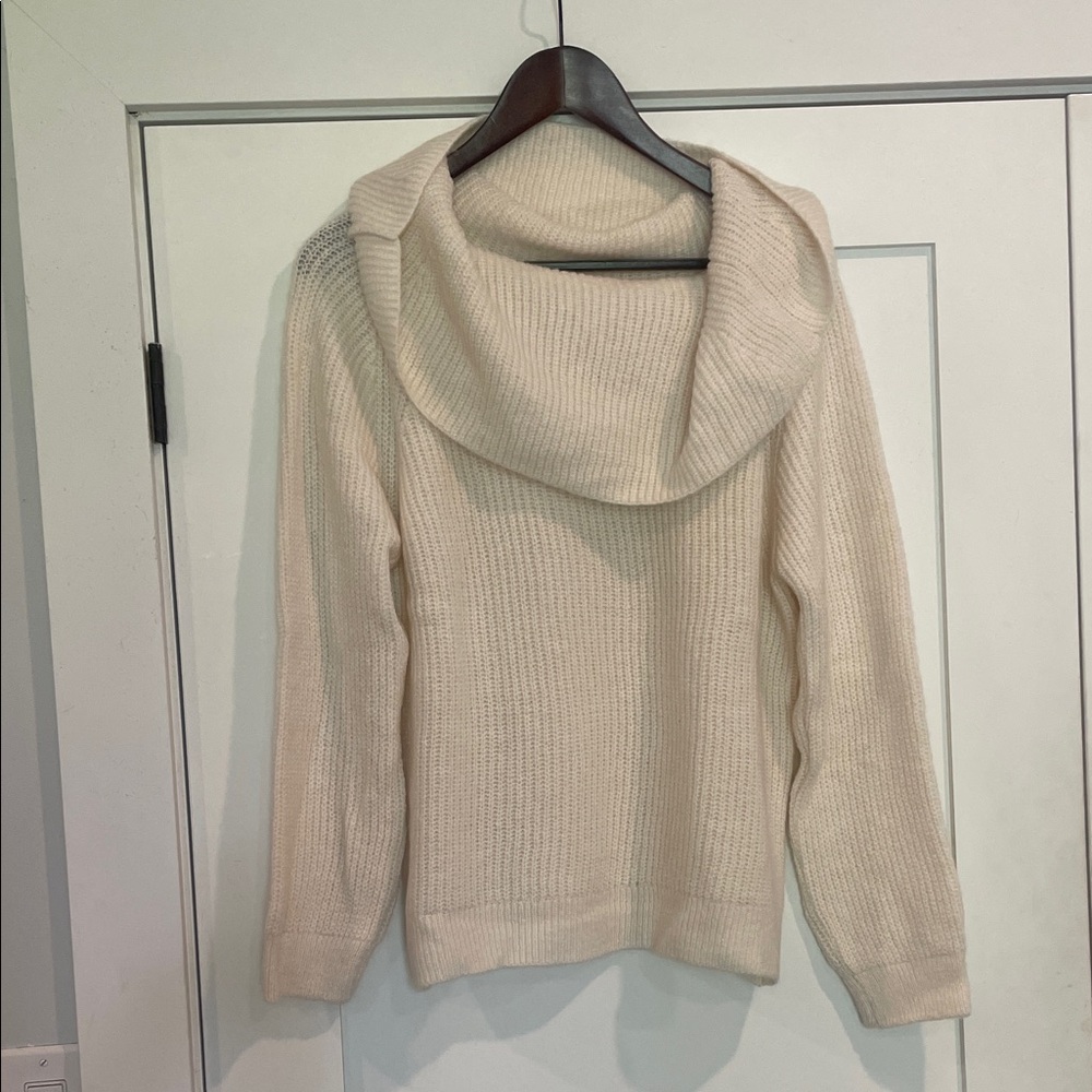 Mango Cream Cowl Neck Sweater